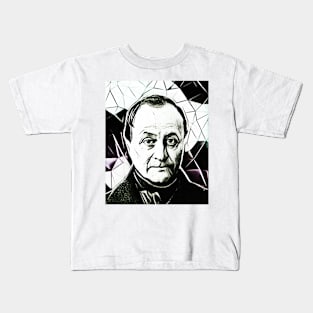 Auguste Comte Black and White Portrait | Auguste Comte Artwork 3 Kids T-Shirt